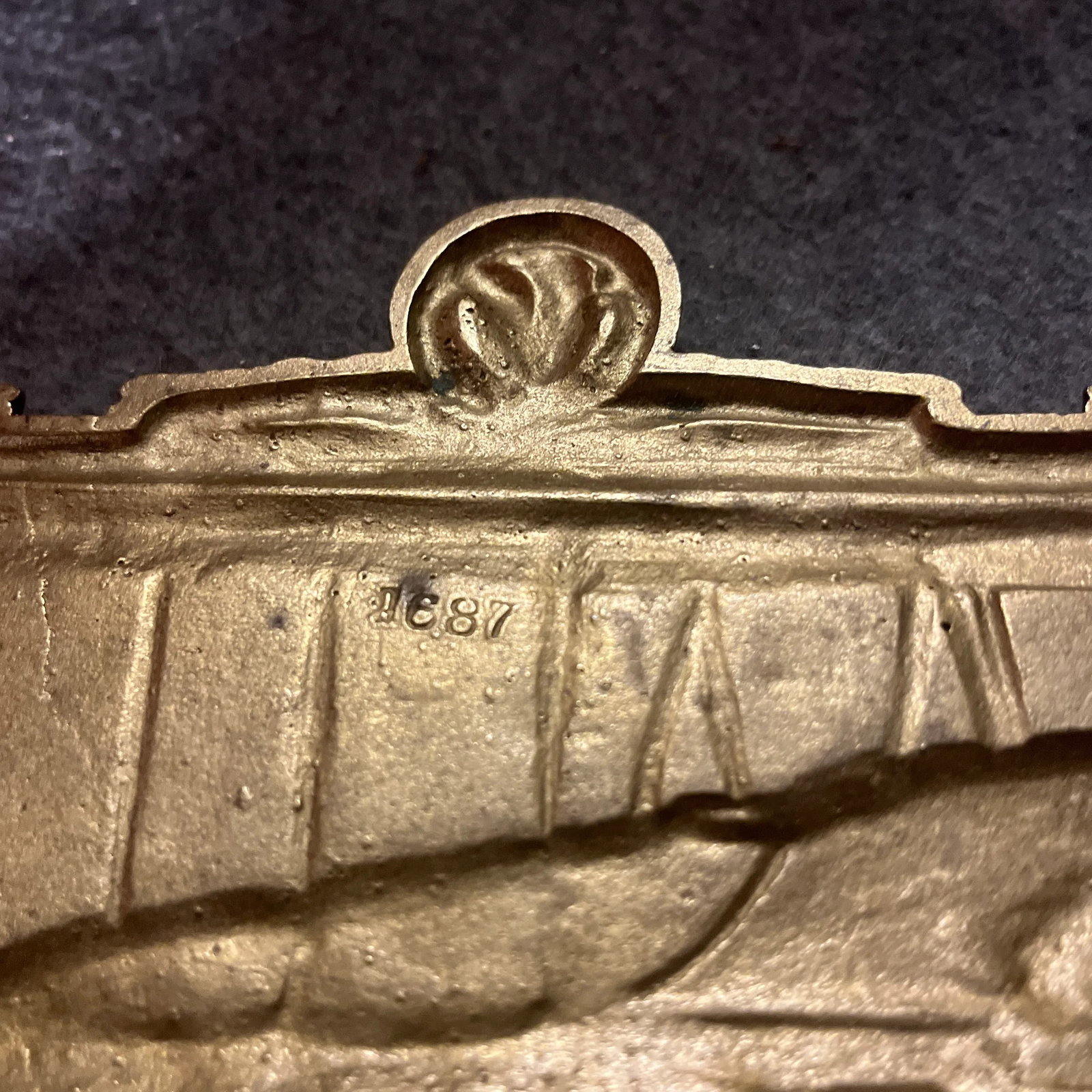 Antique Judd Co. Cast Iron Airplane Themed Wall Rack - 7