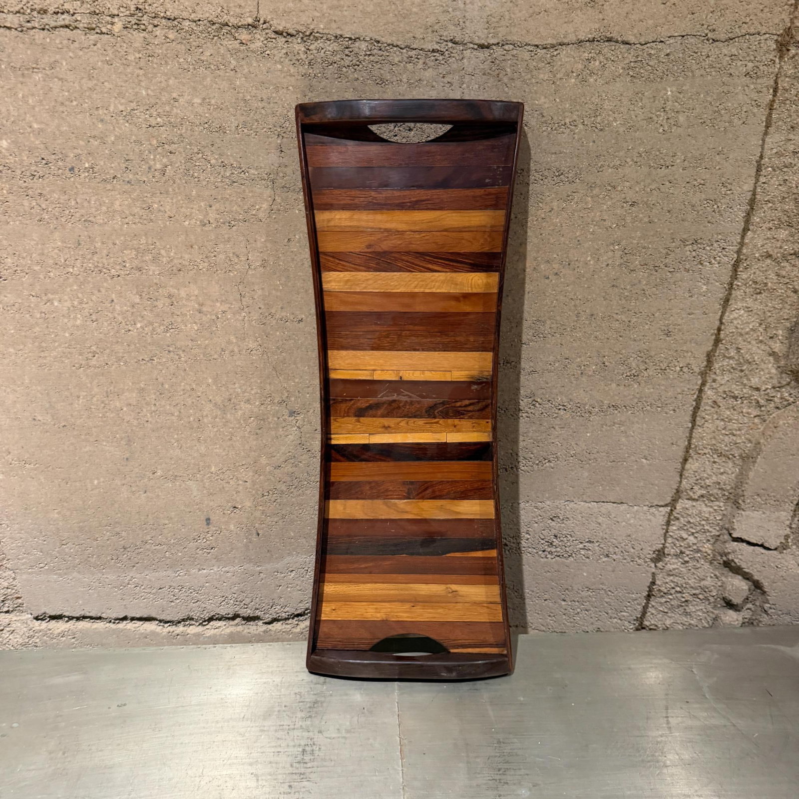 Mid-Century Modern Serving Tray by Don S. Shoemaker, 1980s Exotic Woods - 13