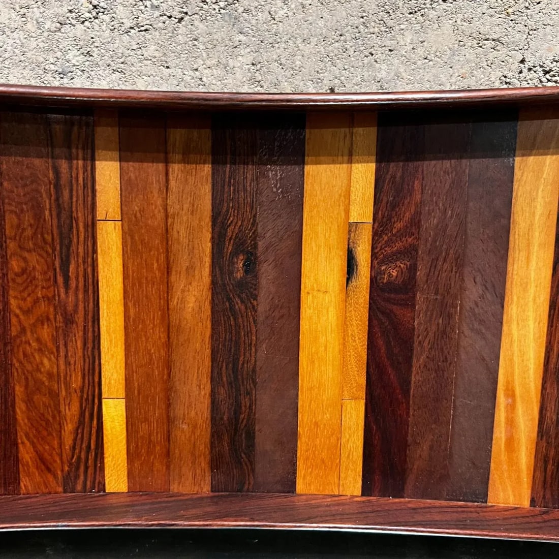 Mid-Century Modern Serving Tray by Don S. Shoemaker, 1980s Exotic Woods - 8