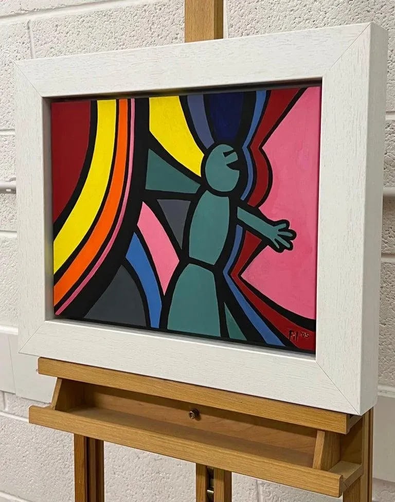 Contemporary Surreal Cartoon Pen & Ink Drawing on Canvas by British Artist, 2005 - 4