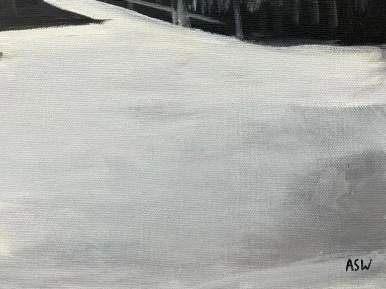 Large Painting of Chamonix Mont Blanc in France by Contemporary British Artist - 8