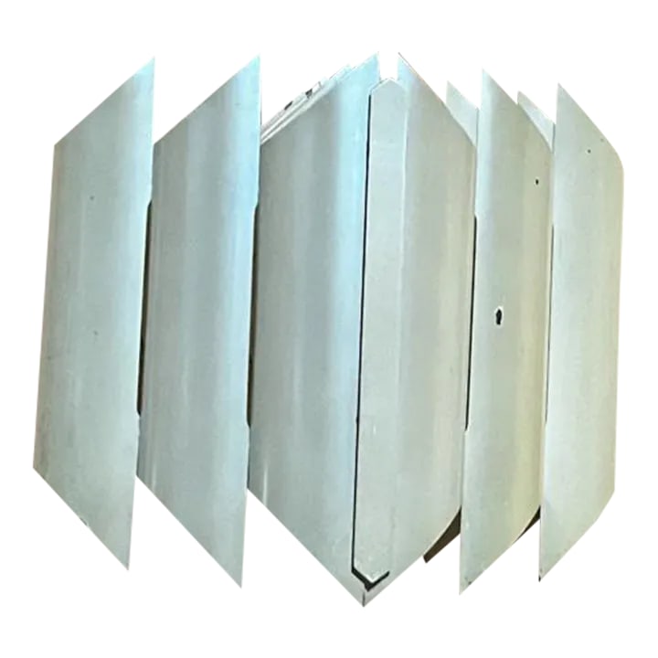 1970s Cathedral Chandelier by Robert Sonneman, Vintage Mother-of-Pearl: For your consideration, eye-catching light fixture is a vintage 1970s Cathedral Chandelier Pendant designed by the famous lighting creator Robert Sonneman.The piece is a wonderful example of