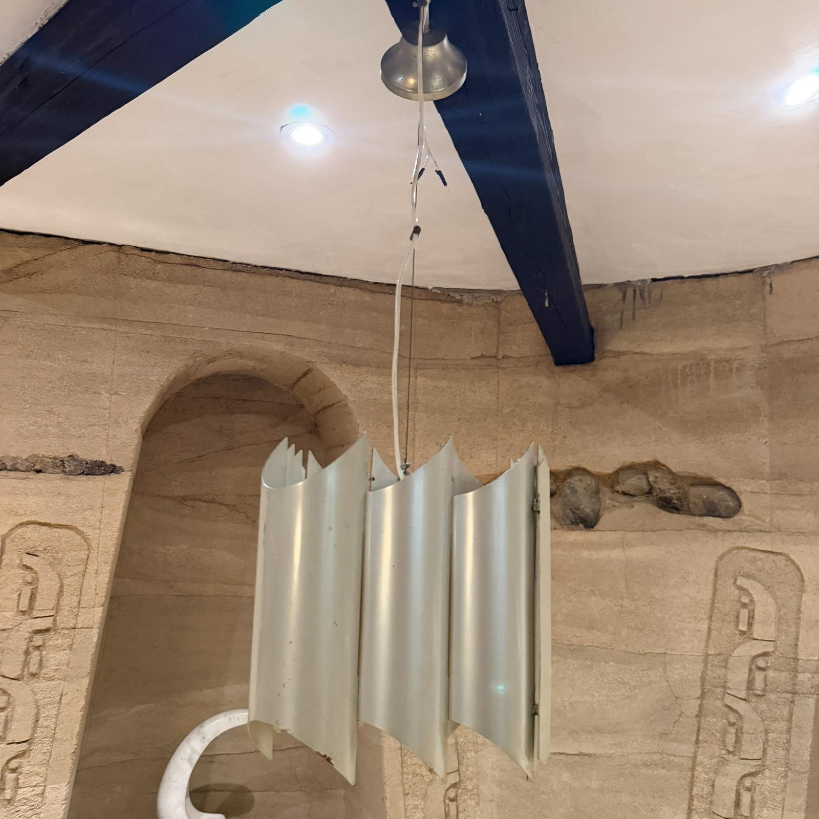 1970s Cathedral Chandelier by Robert Sonneman, Vintage Mother-of-Pearl - 8