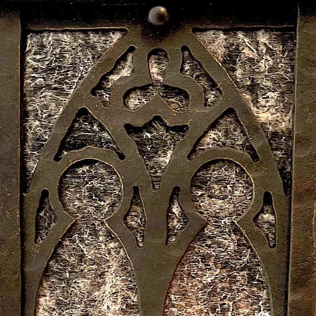 Bespoke Gothic Revival Sconces by Hacienda - Mica-Backed Hand Forged Iron - Pair - 4