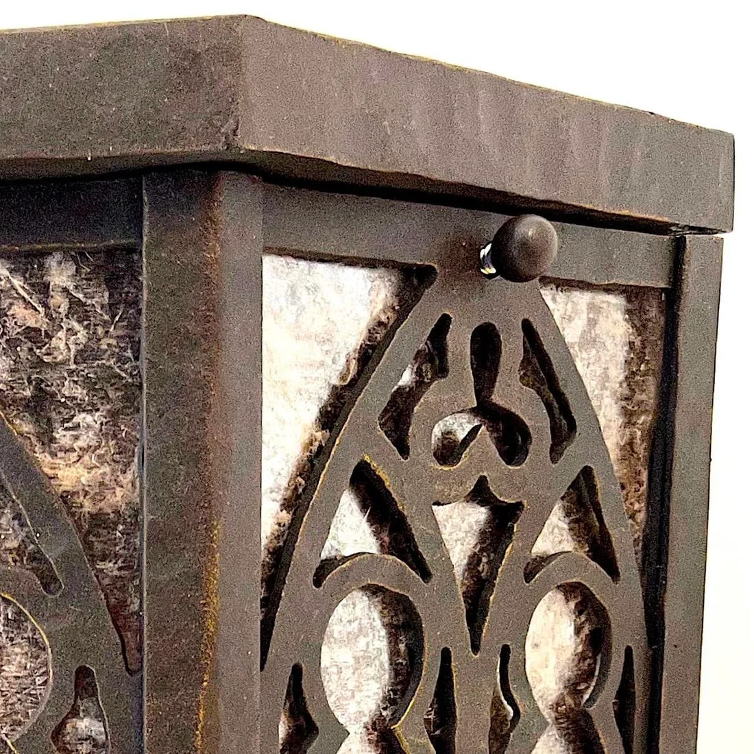 Bespoke Gothic Revival Sconces by Hacienda - Mica-Backed Hand Forged Iron - Pair - 6