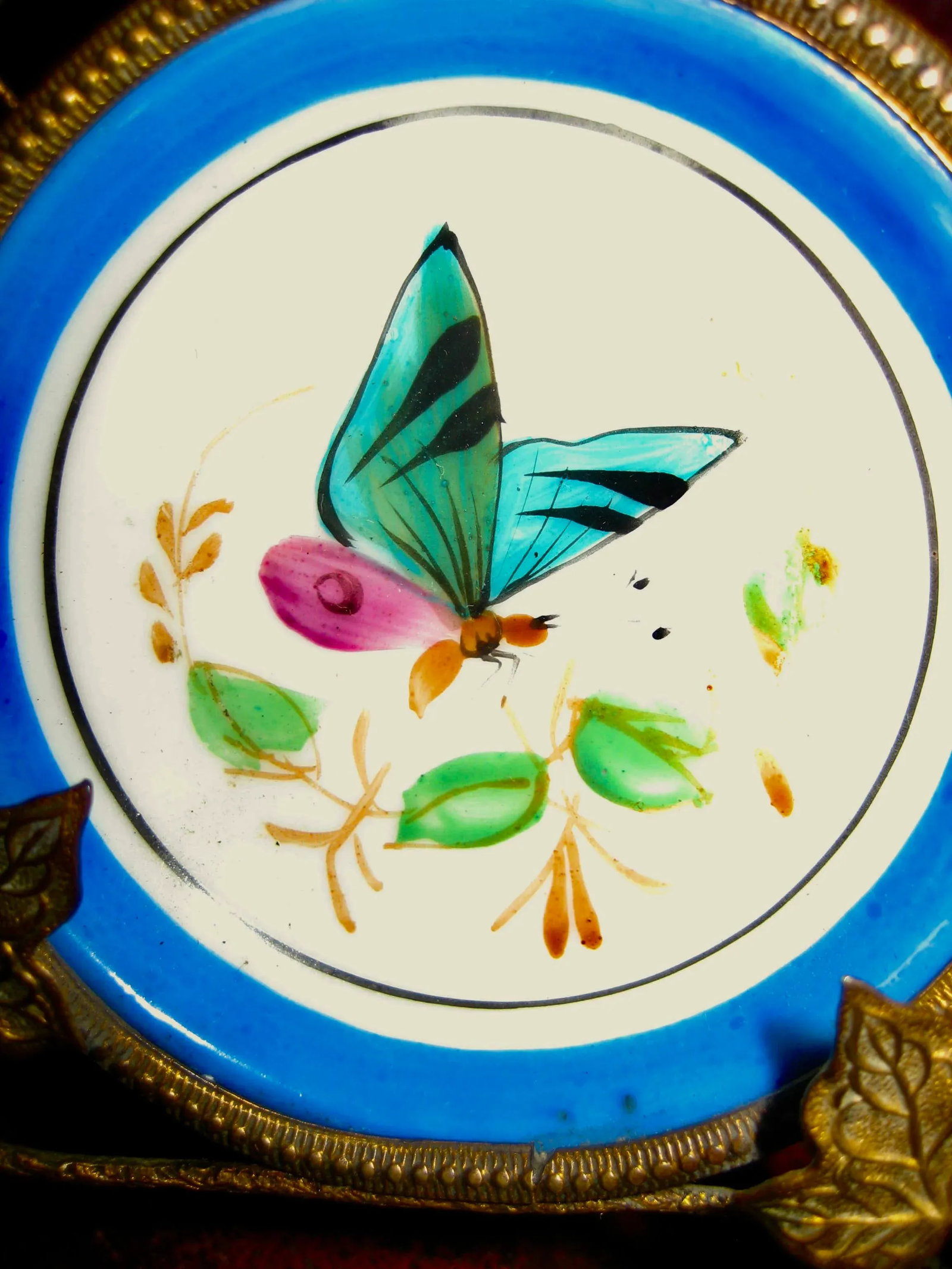 Late 19th Century French Porcelain Women Pocket Watch Holder - 5