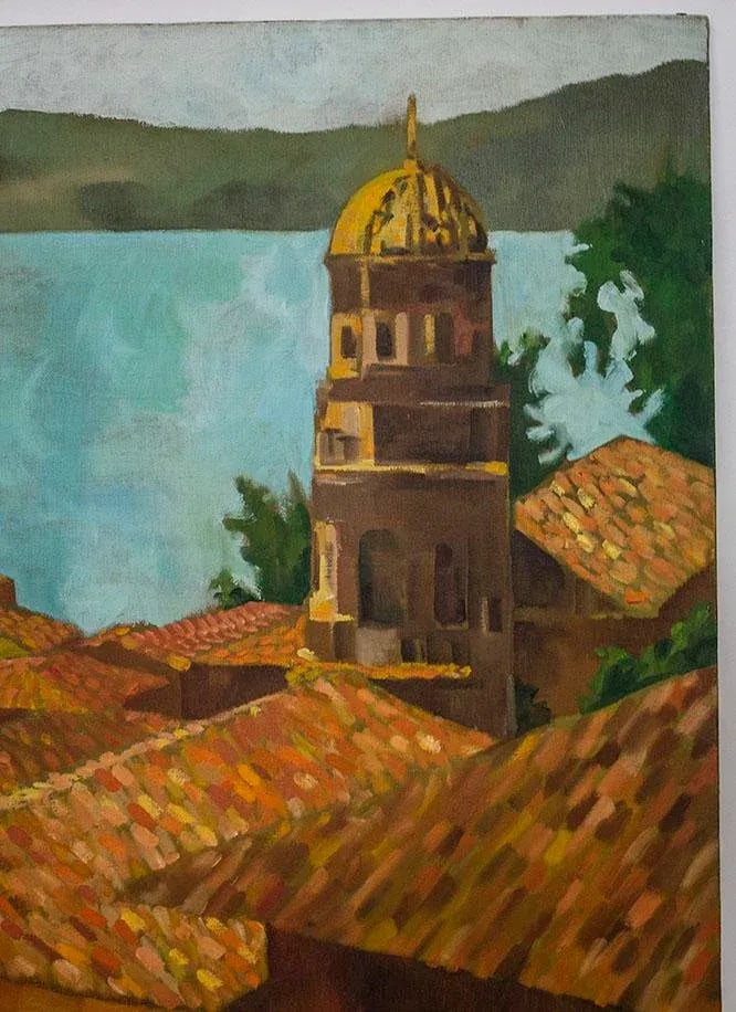 A. Drogin Oil Painting of Scenic Lake PÃ¡tzcuaro Mexico - Signed & Dated 1969 - 3