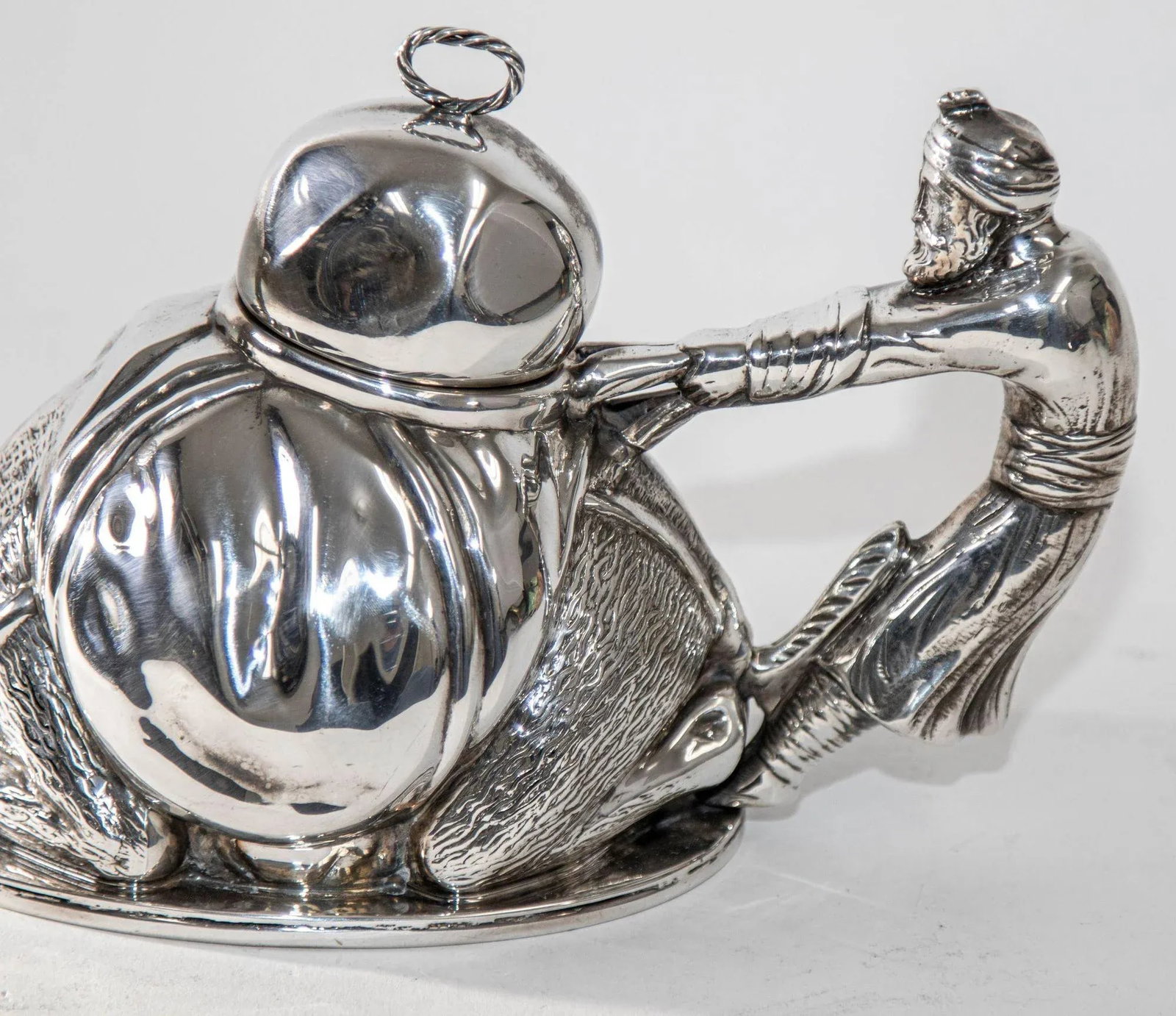 Camel Form "Karawan" Silver-Plated Teapot by Mariage Freres Paris France - 11
