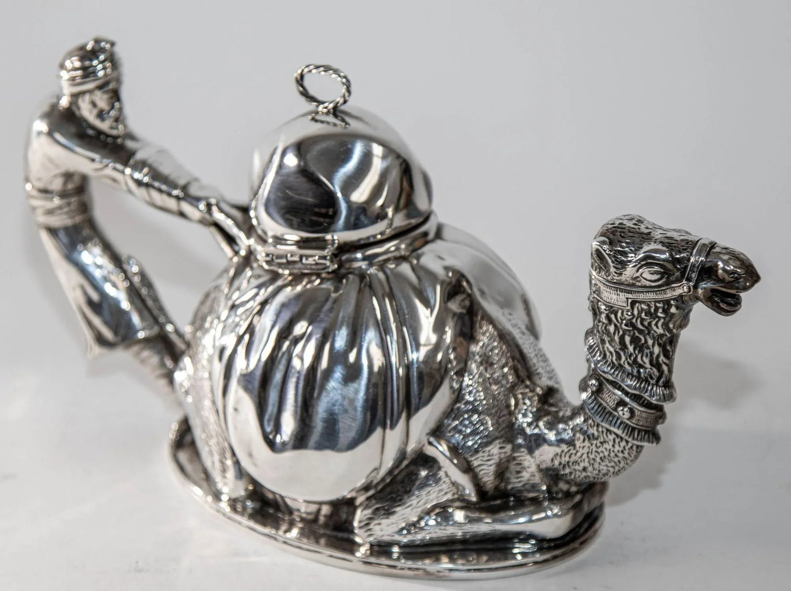 Camel Form "Karawan" Silver-Plated Teapot by Mariage Freres Paris France - 3