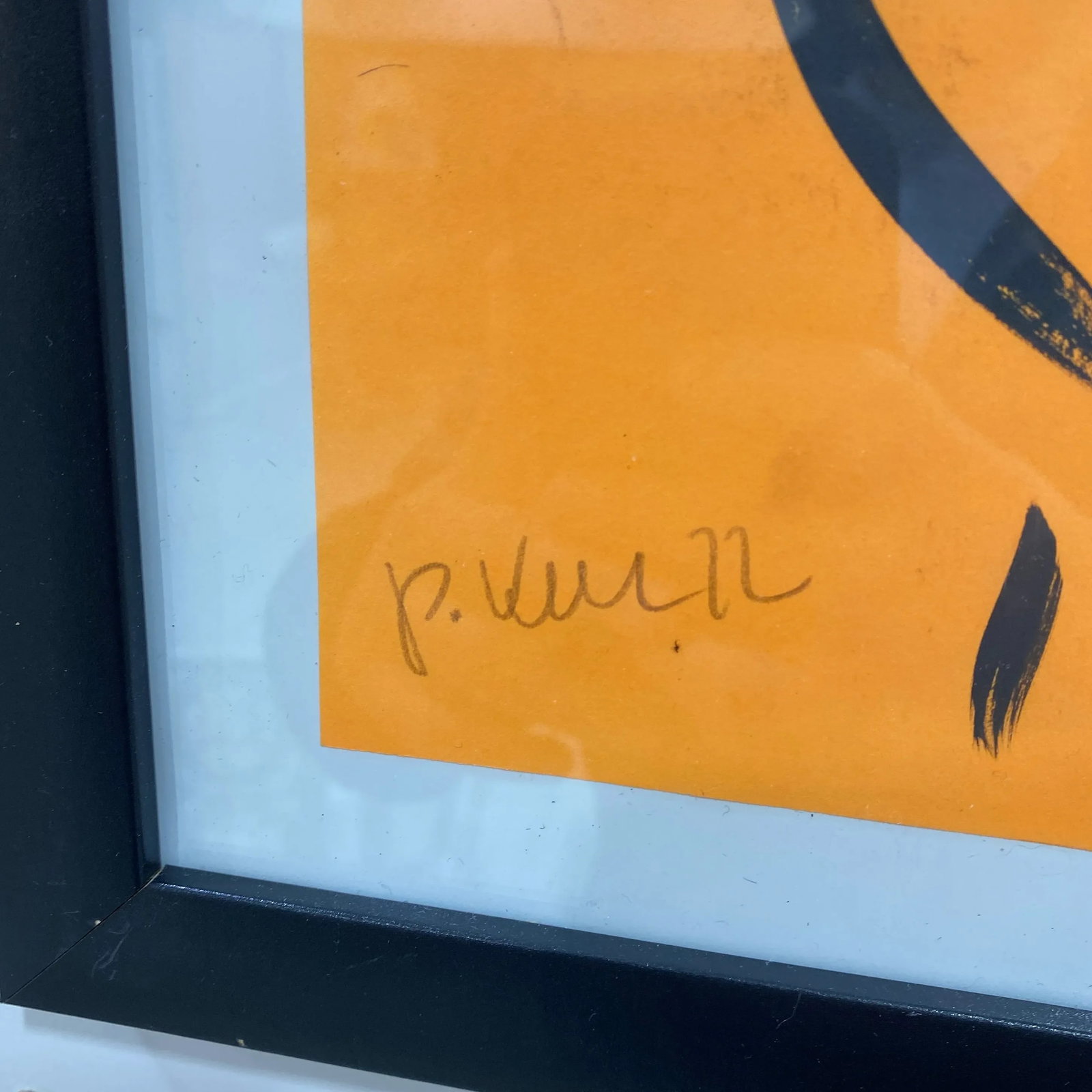 Peter Keil Original Orange Abstract Portrait Paintings - a Pair - 5