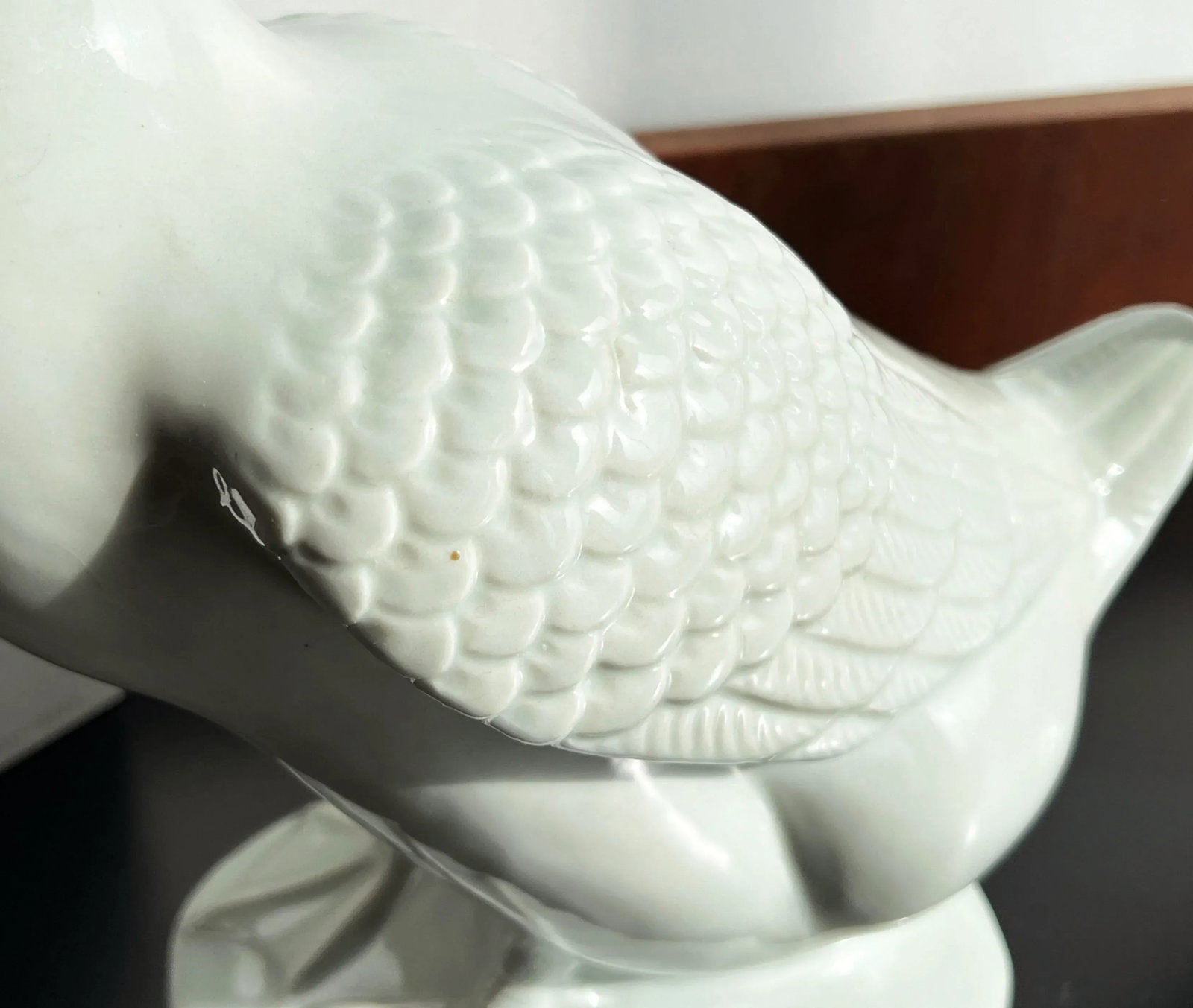 Vintage 14" Chinese Celadon Porcelain Ceramic Duck Figures - a Pair - 5