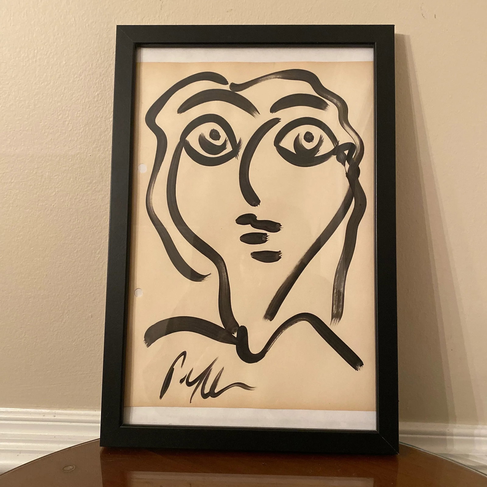 Peter Keil Original Abstract Portrait Painting Black & White Series - 2