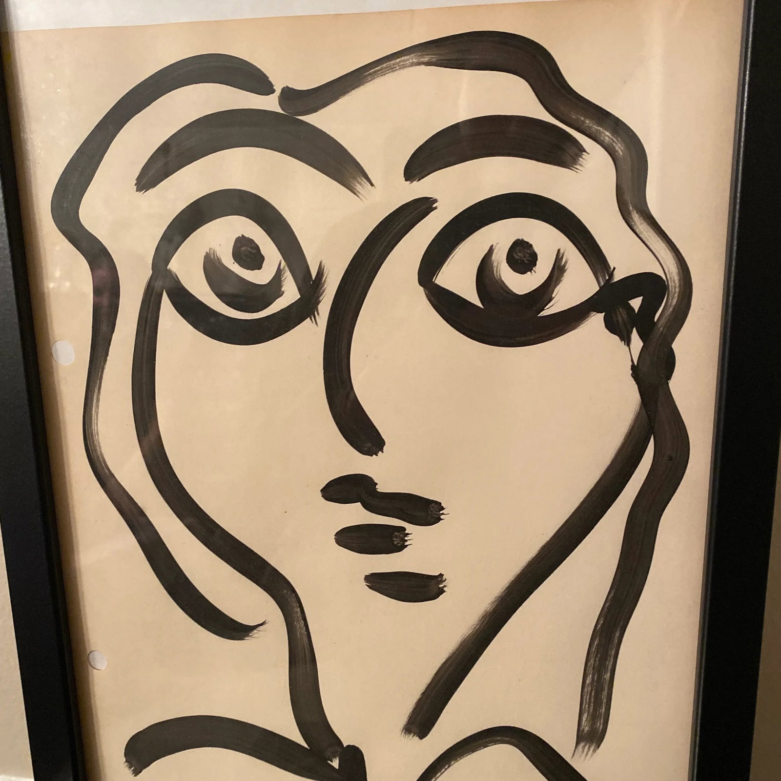 Peter Keil Original Abstract Portrait Painting Black & White Series - 6