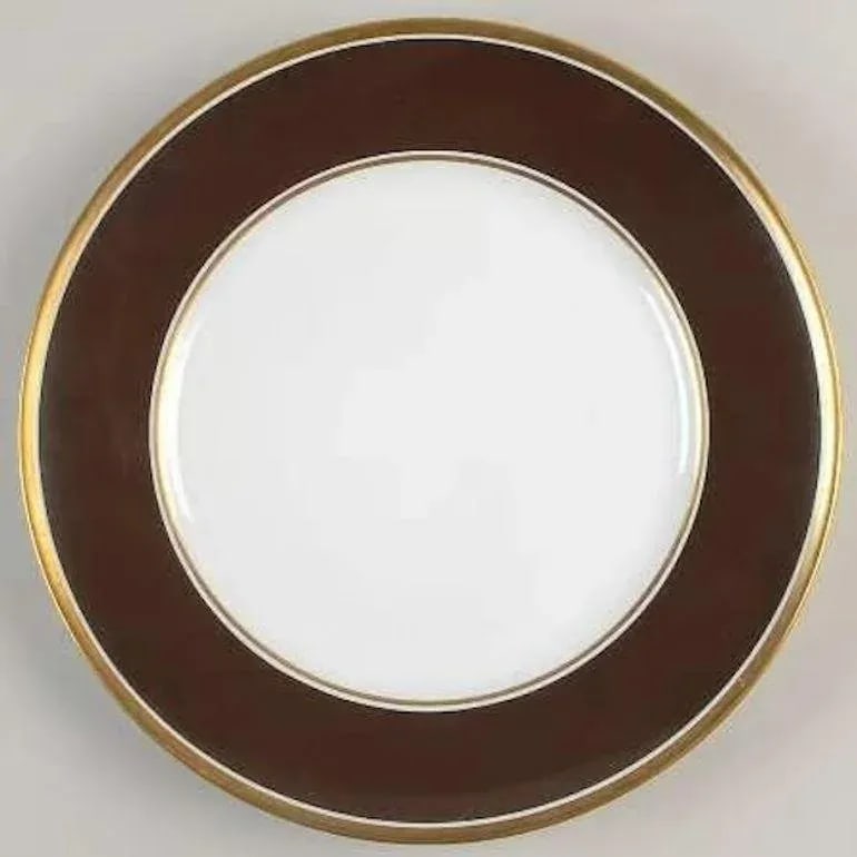 Richard Ginori Brown & Gold Trimmed Dinnerware Service of 93 Pieces - 7