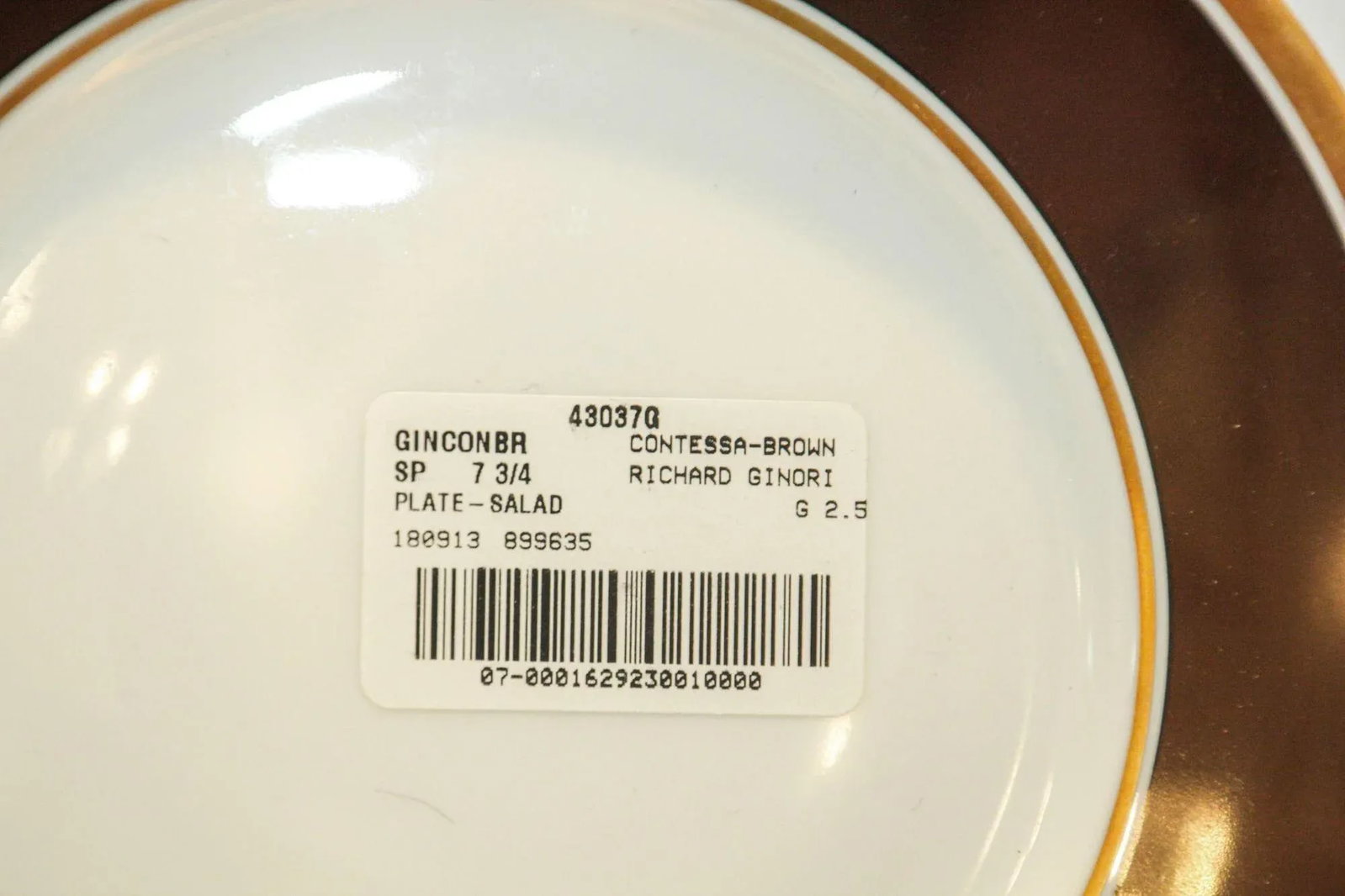 Richard Ginori Brown & Gold Trimmed Dinnerware Service of 93 Pieces - 9