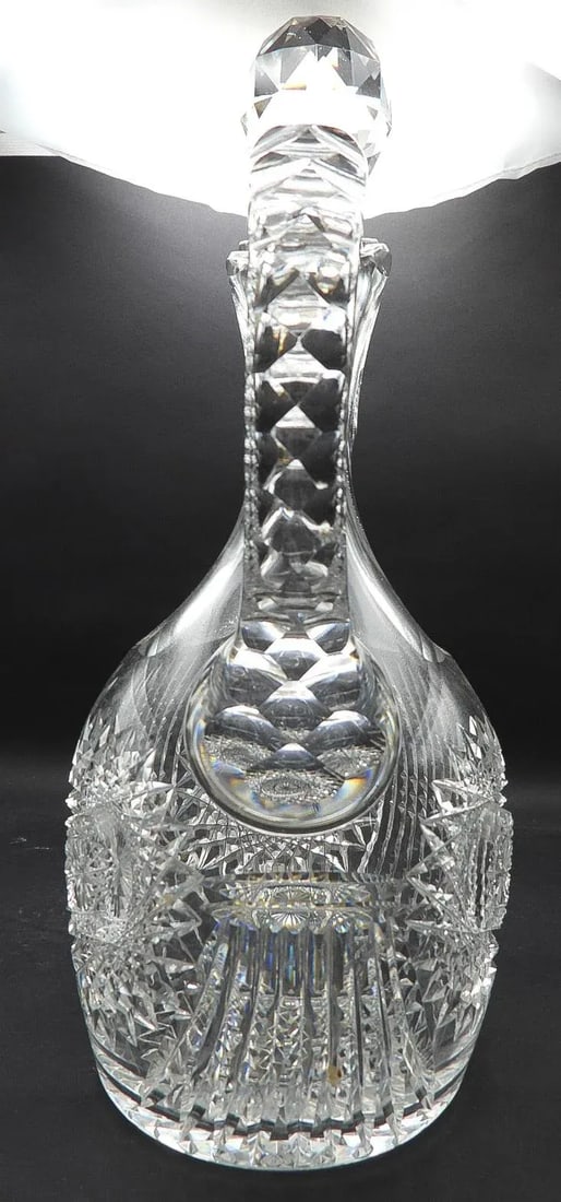 Early 20th Century Brilliant Cut Crystal Wine Decanter Carafe Mars Pattern 1907 - 5