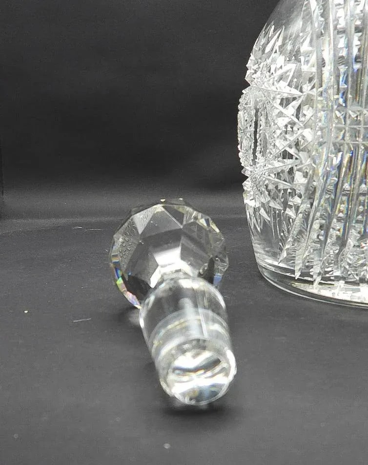 Early 20th Century Brilliant Cut Crystal Wine Decanter Carafe Mars Pattern 1907 - 7