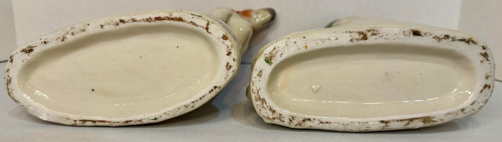 Pair 19th Century Staffordshire Greyhound/ Whippet Dog Spill Vase Figurines - 10