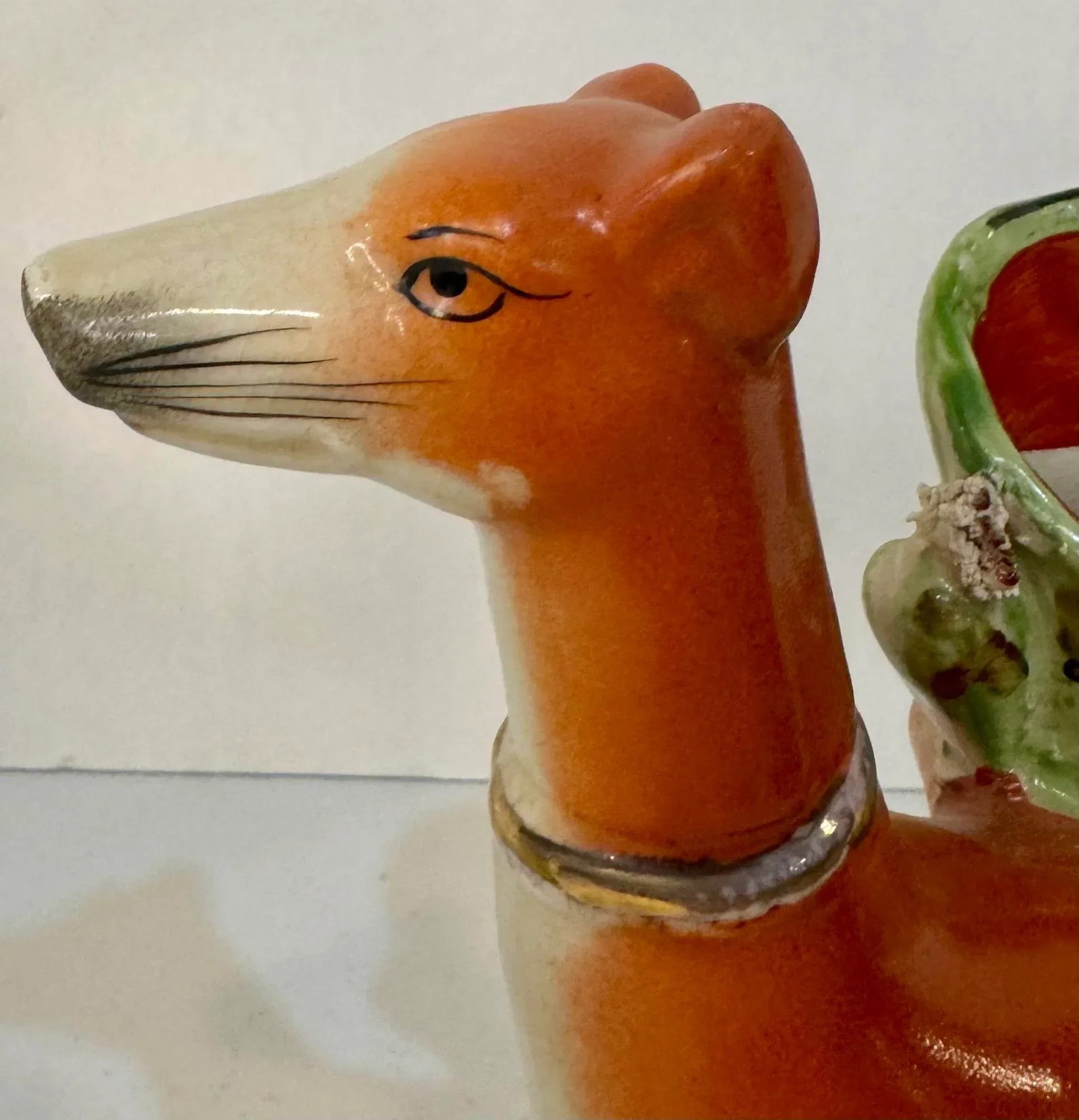 Pair 19th Century Staffordshire Greyhound/ Whippet Dog Spill Vase Figurines - 11