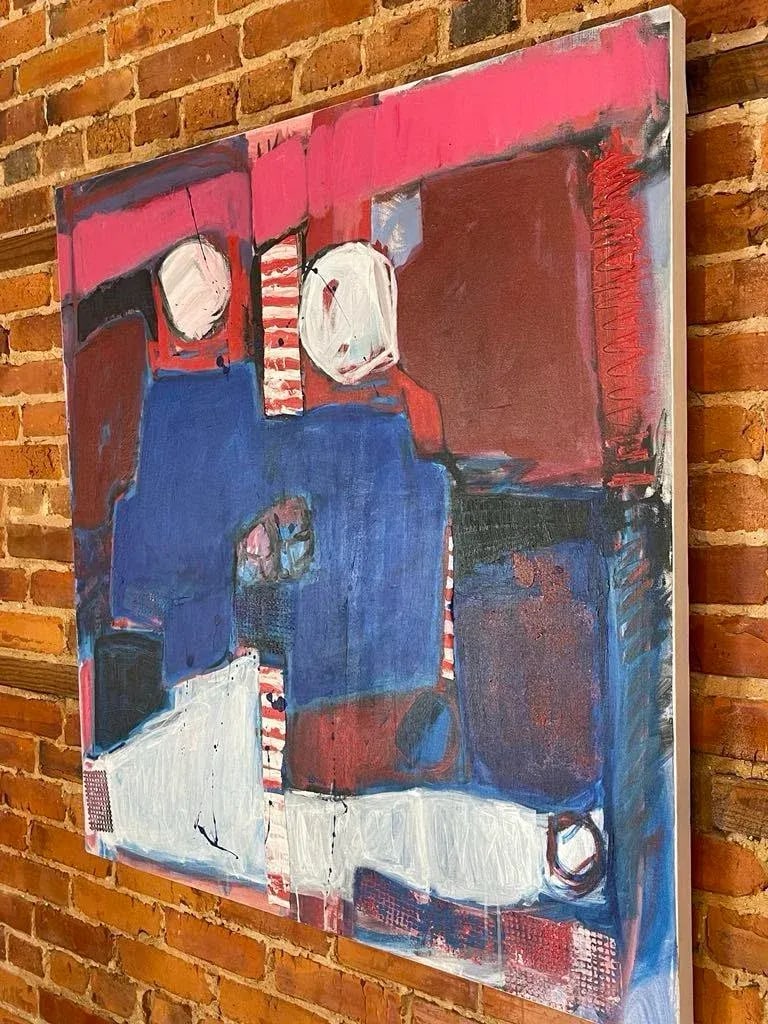 1990s Raggedy Ann & Andy Abstract Acrylic Painting - 3