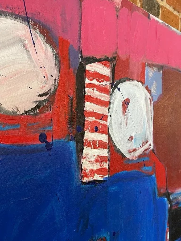 1990s Raggedy Ann & Andy Abstract Acrylic Painting - 4