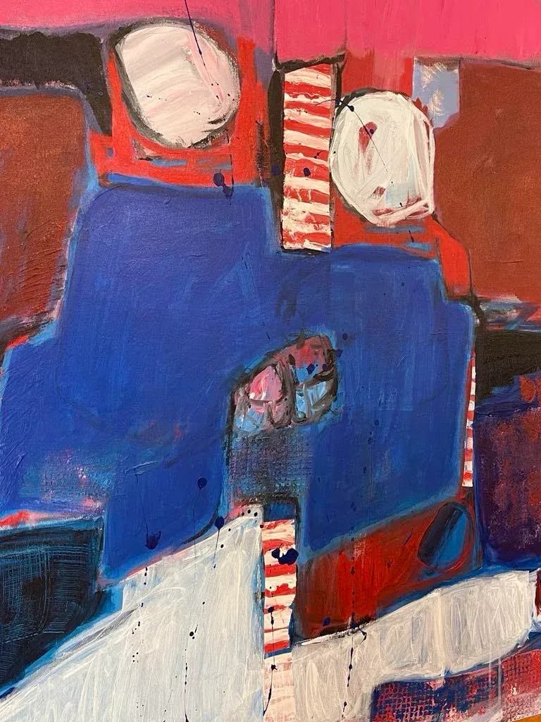 1990s Raggedy Ann & Andy Abstract Acrylic Painting - 5