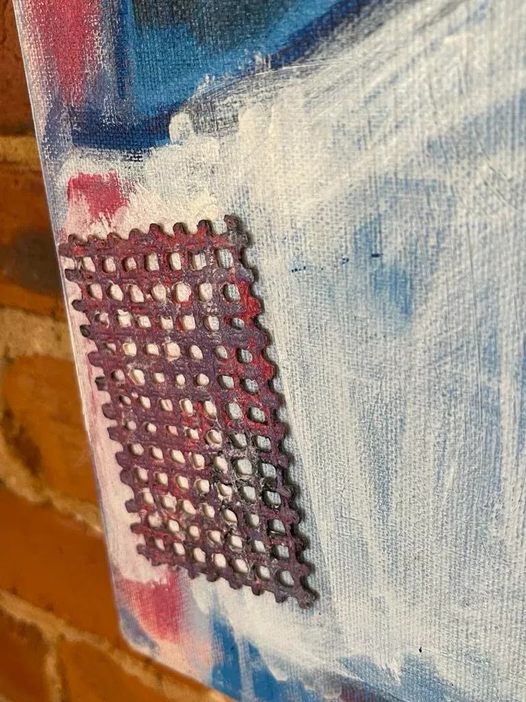 1990s Raggedy Ann & Andy Abstract Acrylic Painting - 8