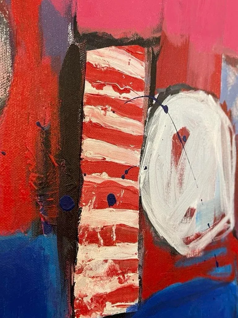 1990s Raggedy Ann & Andy Abstract Acrylic Painting - 9