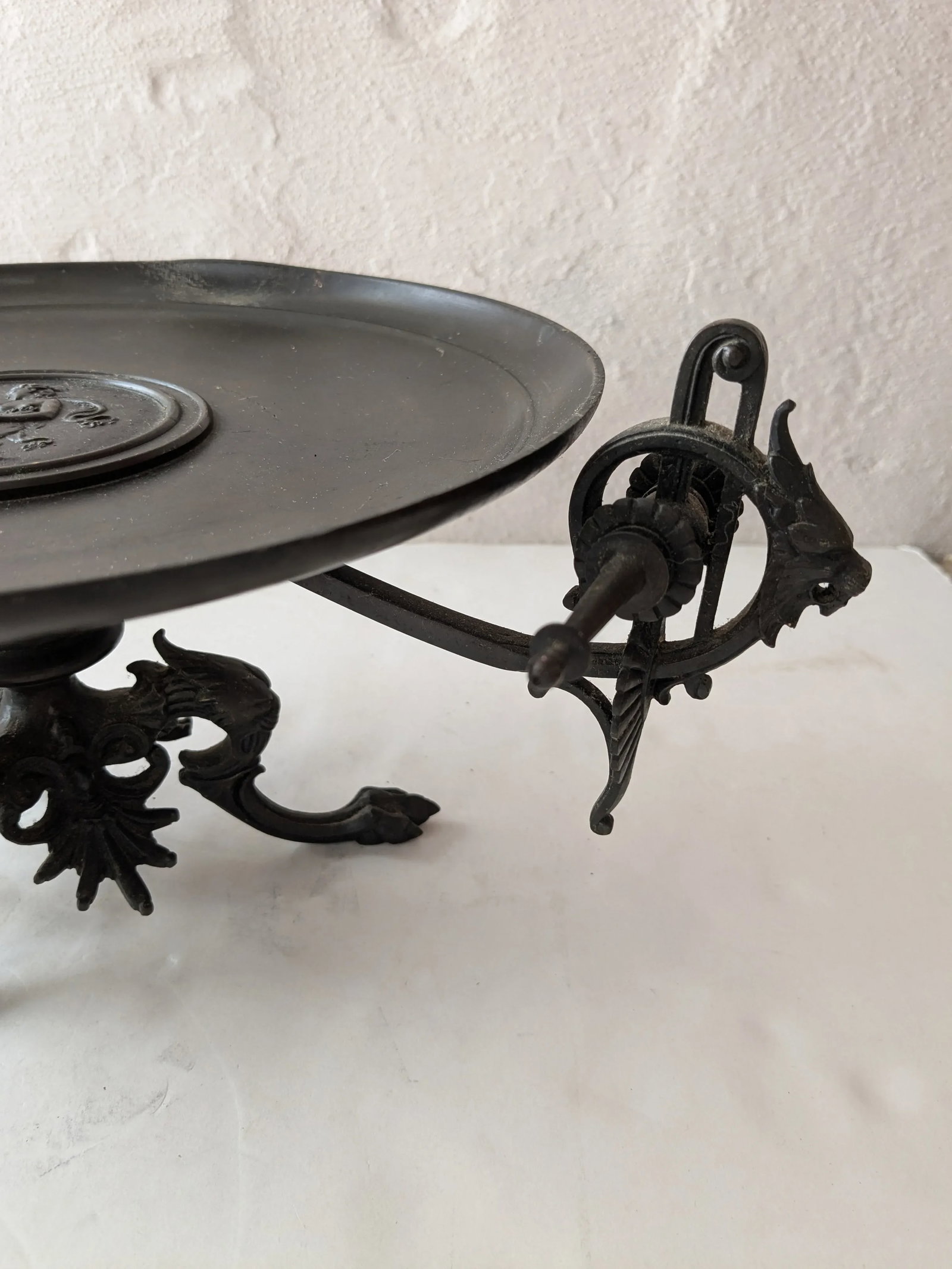 Antique Italian Grand Tour Bronze Patera Compote Tazza With Figures - 4