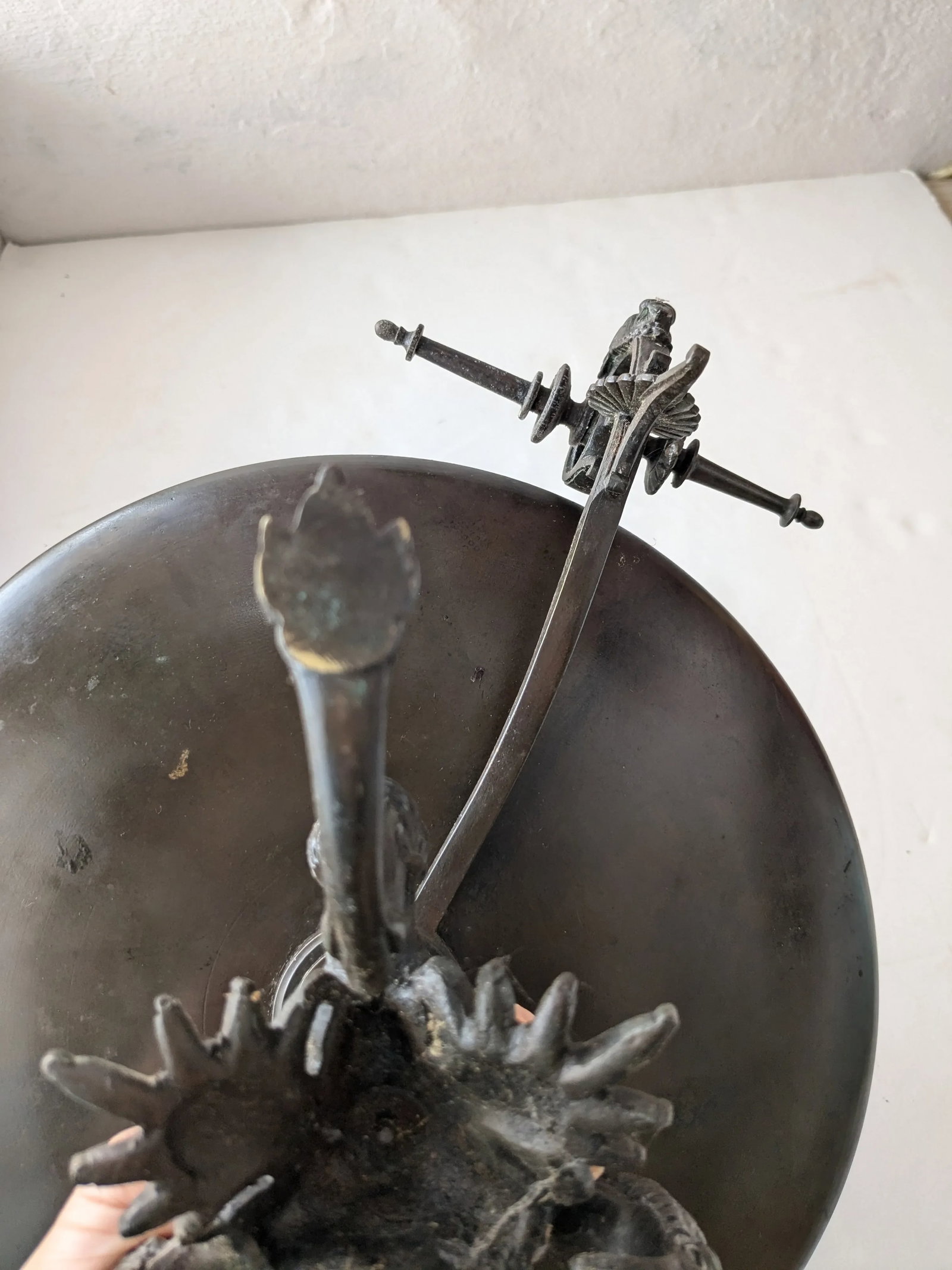 Antique Italian Grand Tour Bronze Patera Compote Tazza With Figures - 6