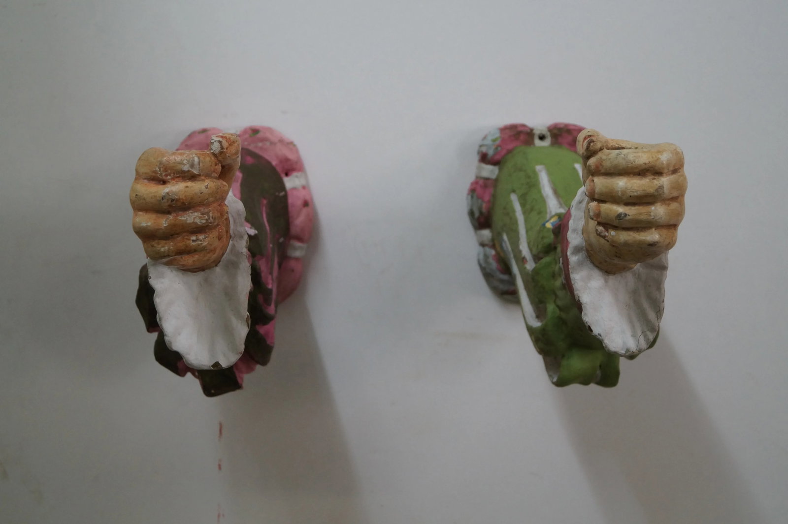 Vintage Italian Carved Wood Display Arms - A Pair - 2