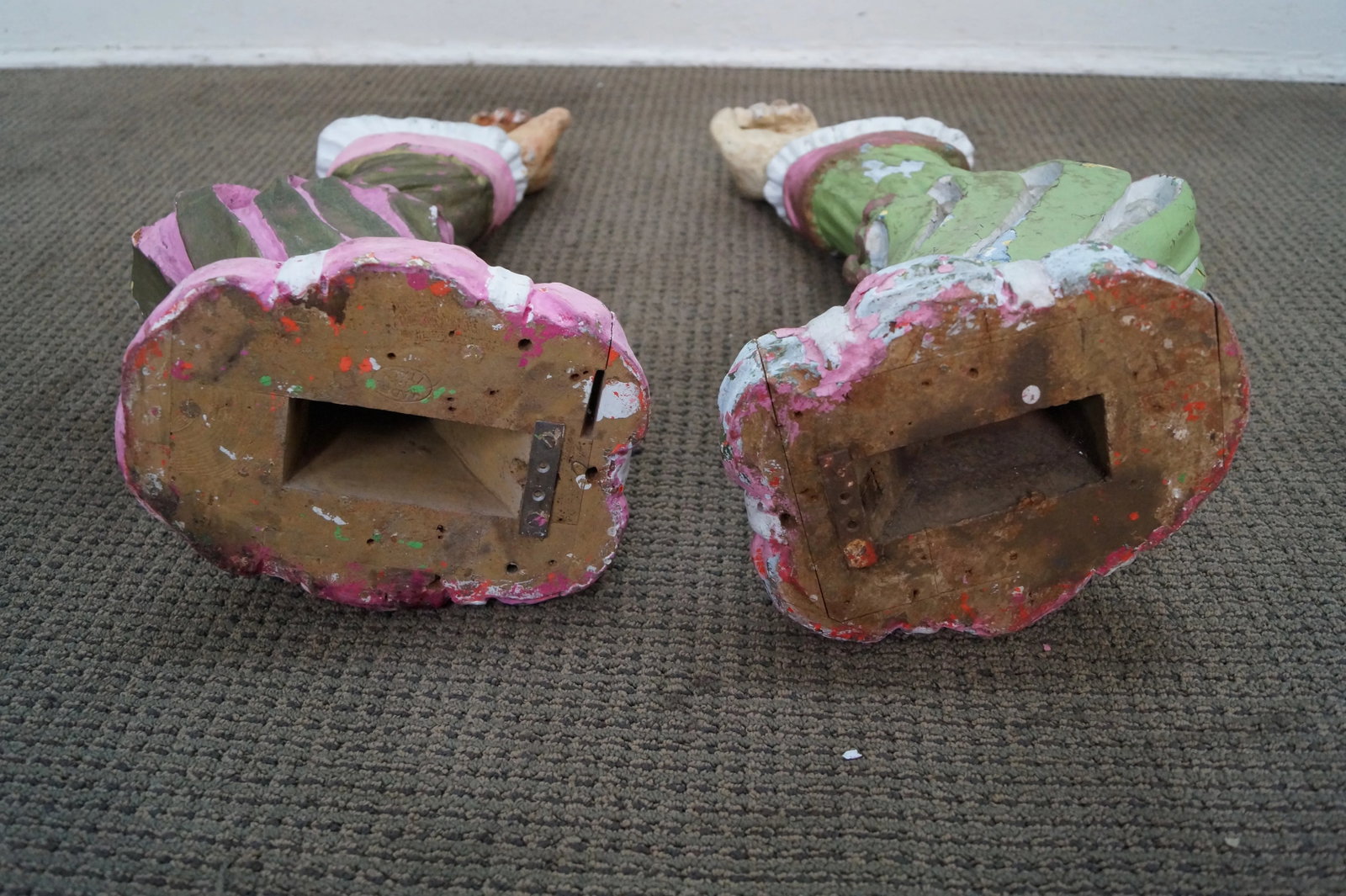 Vintage Italian Carved Wood Display Arms - A Pair - 9