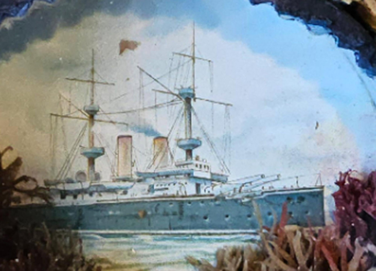 Victorian Vanguard: Edwardian Star-Form Shell Diorama Featuring Highflyer-Class Cruiser - 2