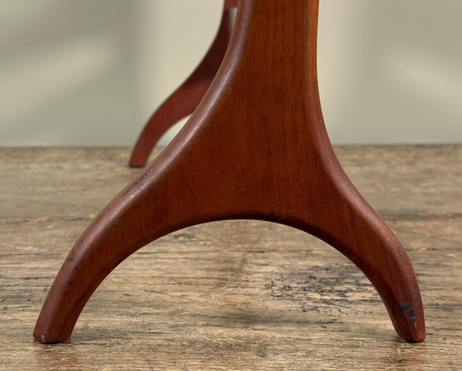 Mid Century Scandinavian Modern Teak Vanity Mirror With Sculptural Stand - 7