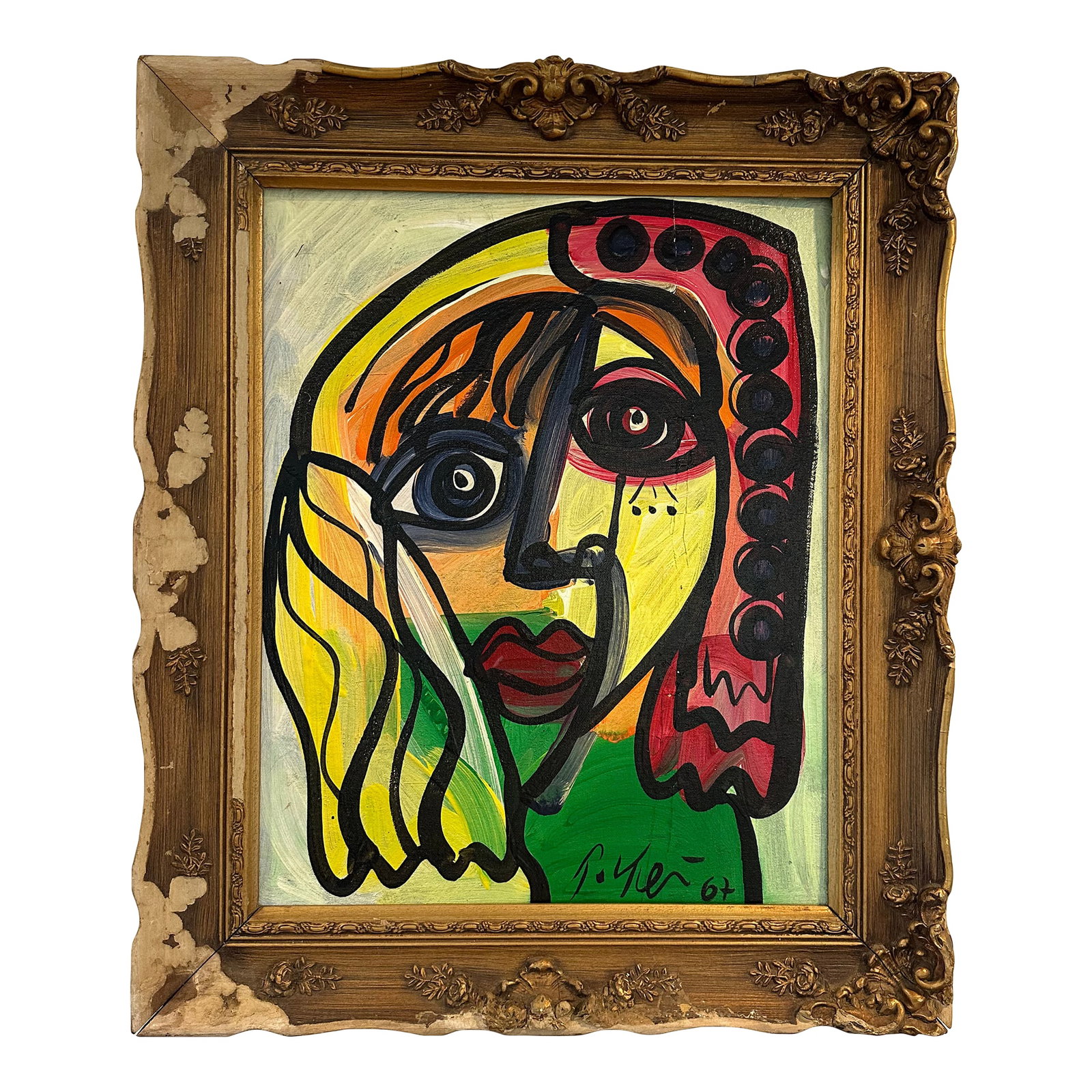 Woman From Paris, Peter Keil, 1967: Peter Keil is a German artist who focuses primarily on abstract expressionism. Keil painted with some of the greats, including Joan MirÃ³, Pablo Picasso, and Andy Warhol, to name a few.