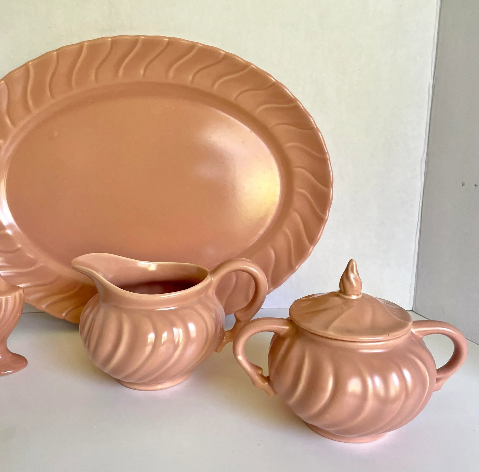 44 Pieces - 1940's Pink Franciscan Coronado Dinnerware and Serving Set - 10