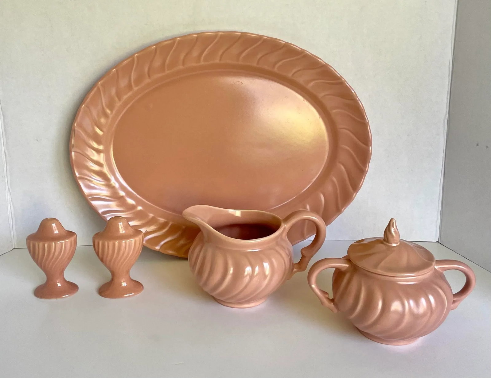 44 Pieces - 1940's Pink Franciscan Coronado Dinnerware and Serving Set - 9