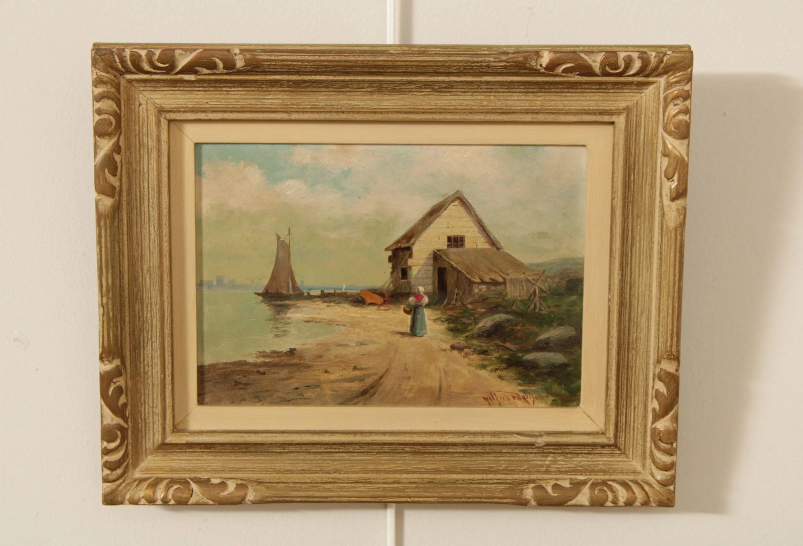Wilfred P. Davison 'Fishermans House' Original Oil Painting - 2