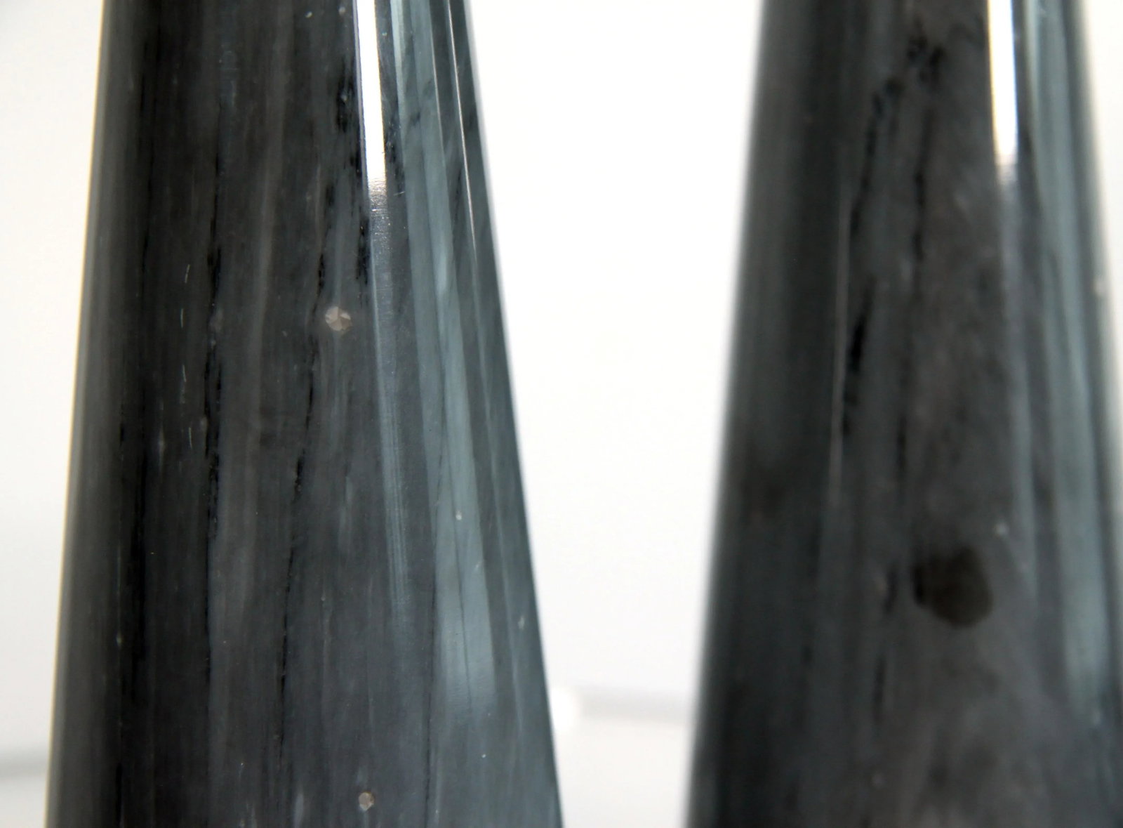 Vintage Massimo Vignelli for Casigliani Gray Marble Postmodern Candlesticks - a Pair - 9