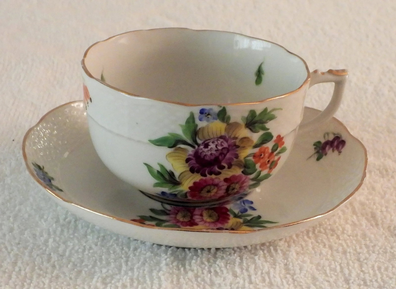 Herend Vilma's Bouquet 23 Piece Tea Coffee Dessert Cake Plates Cups & Saucers Set 1940 - 9