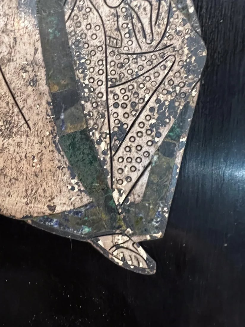 1970s Los Castillo Silver Abstract Mary Plaque Wall Art Taxco Mexico - 10