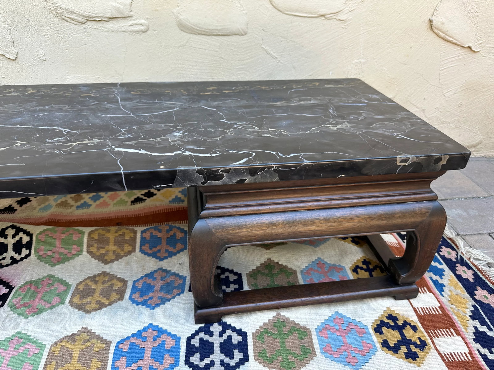 Baker Far East Collection Chinoiserie Marble Top Coffee Table - 10