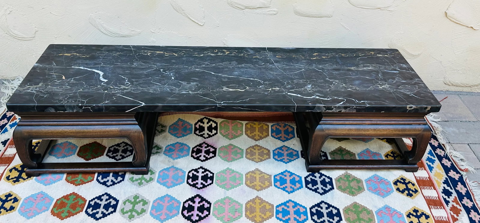 Baker Far East Collection Chinoiserie Marble Top Coffee Table - 13