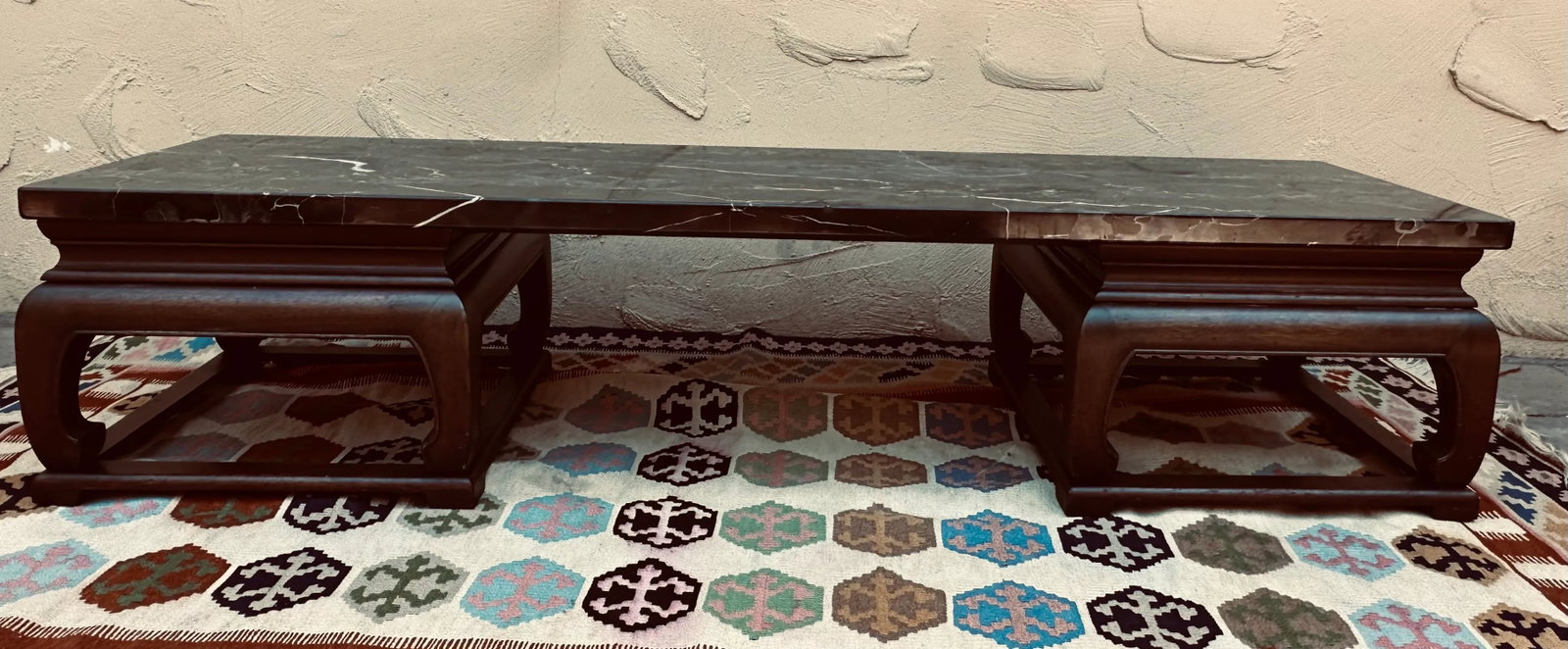 Baker Far East Collection Chinoiserie Marble Top Coffee Table - 5