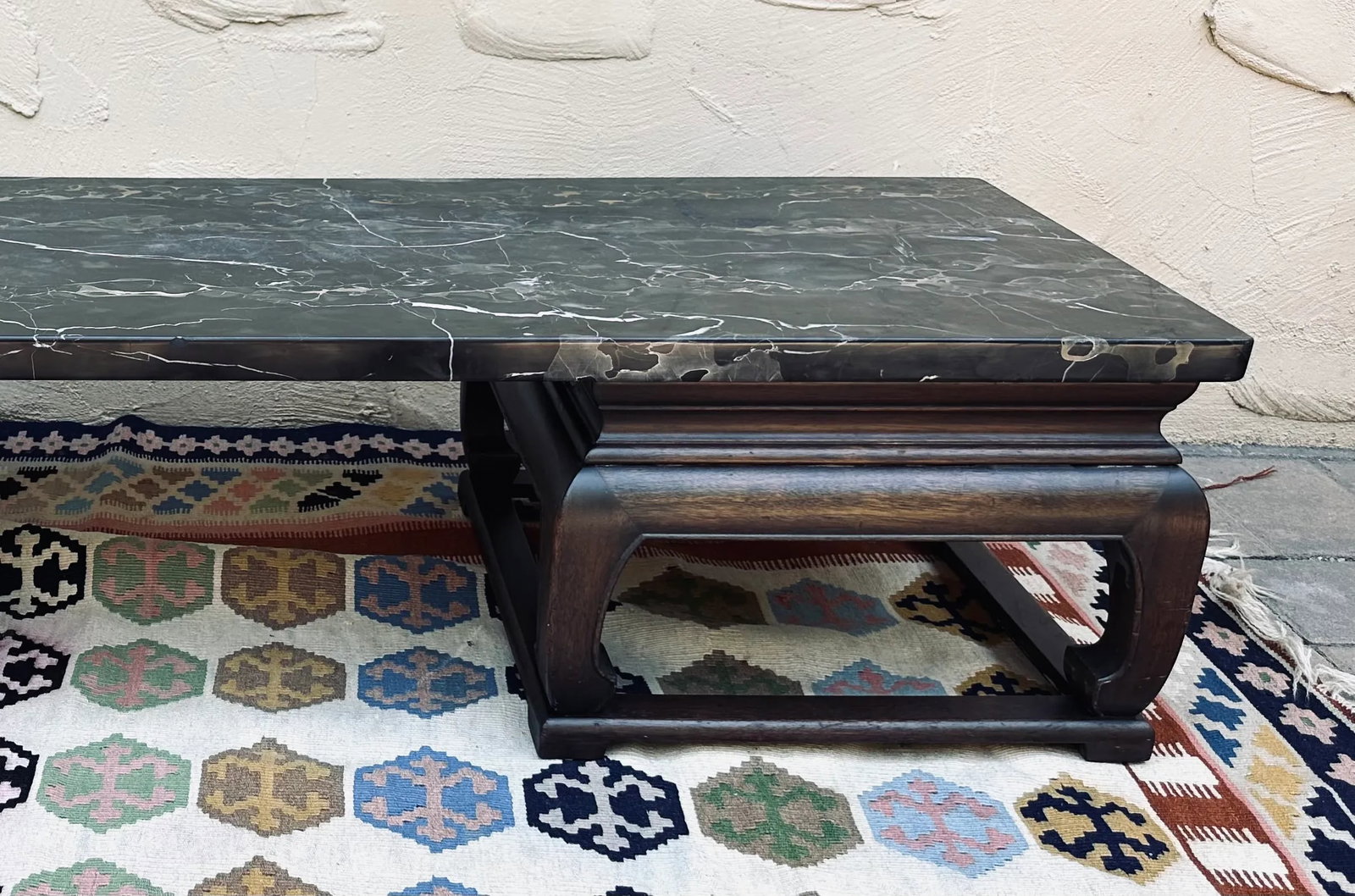 Baker Far East Collection Chinoiserie Marble Top Coffee Table - 8