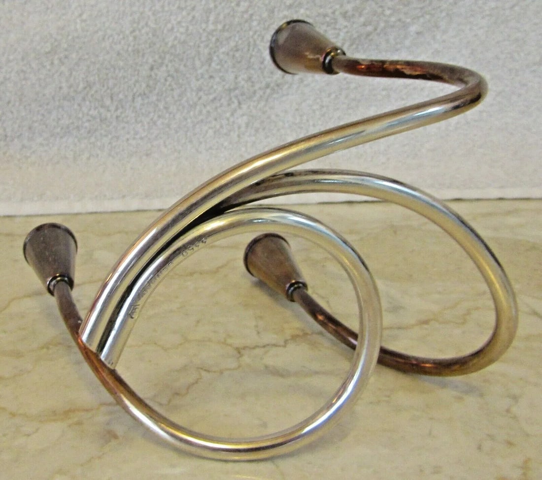 Pair of Vintage Carl Christensen Danish Silver Plated Candlesticks - 5