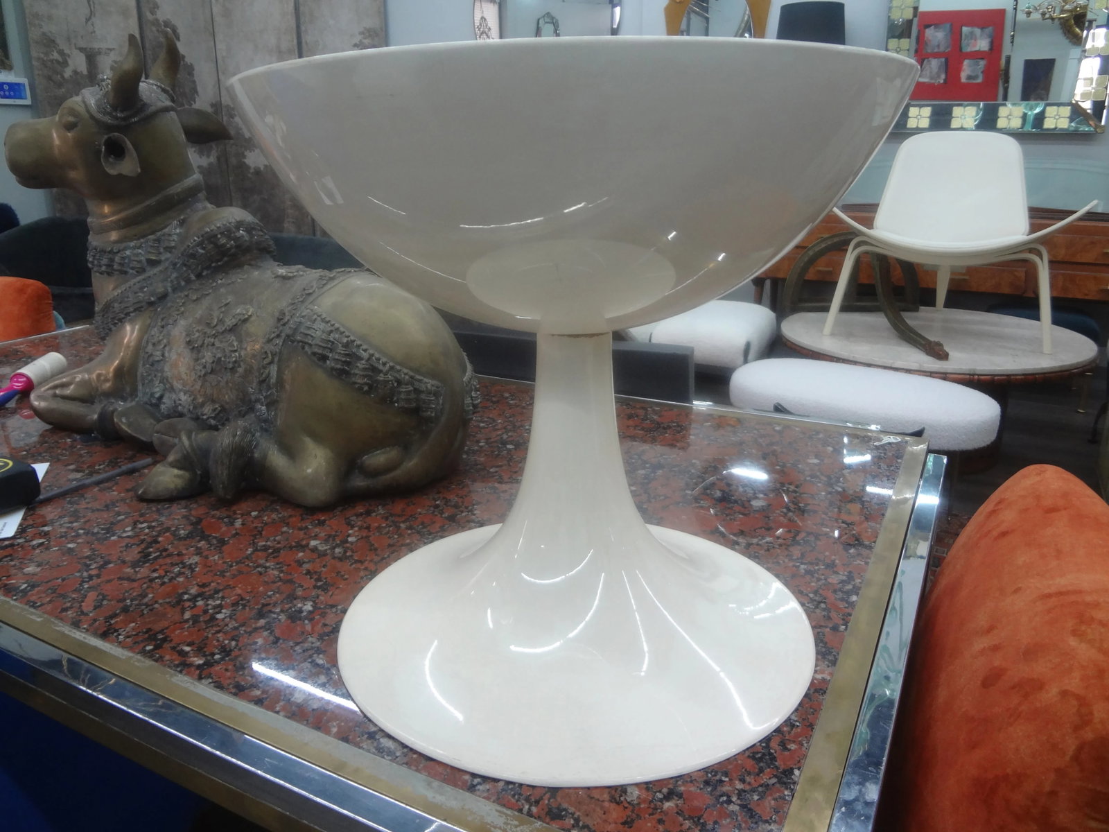 1960s Danish Modern Fiberglass Tulip Table by Oddense Maskinsnedkeri - 2