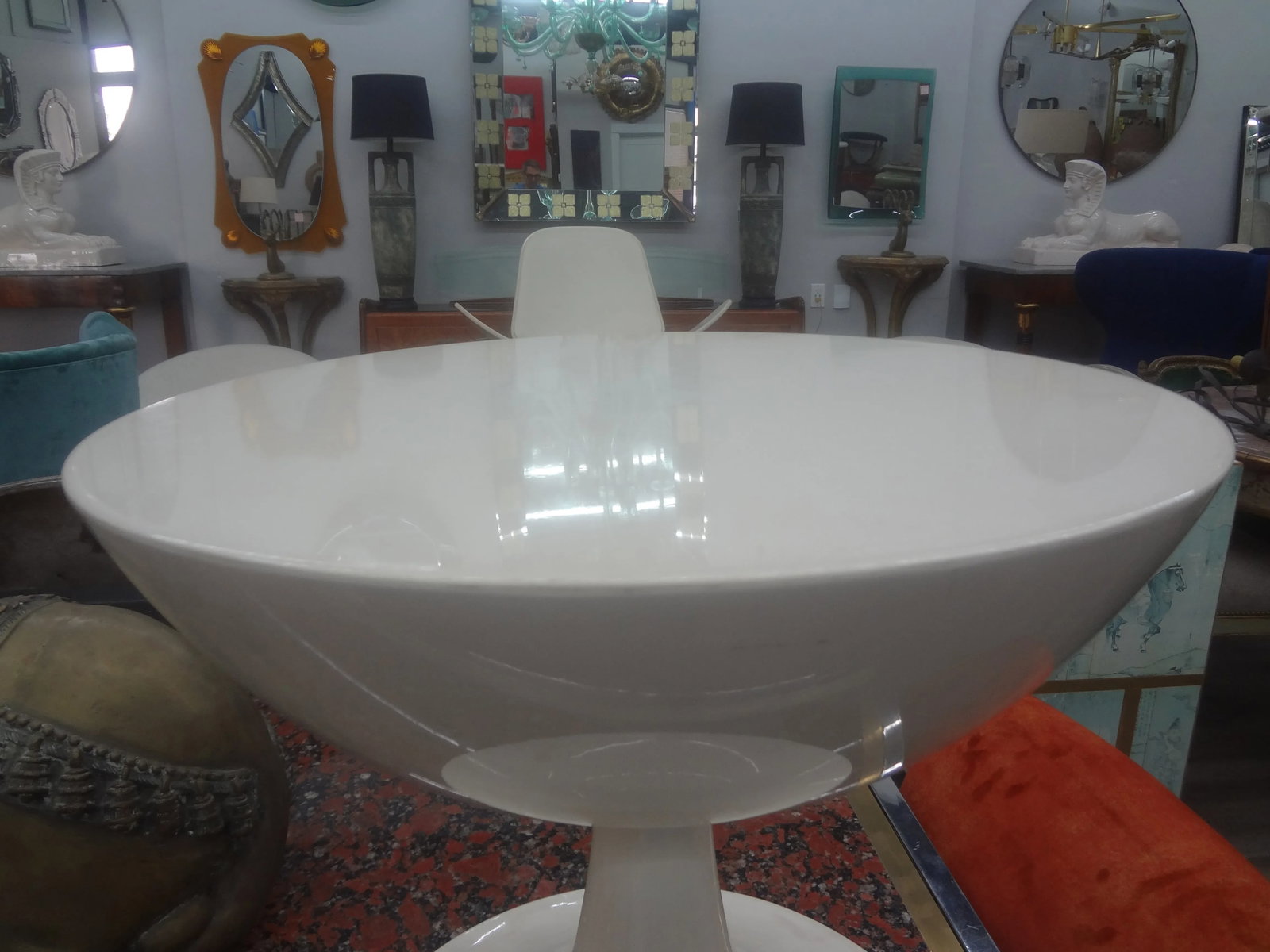 1960s Danish Modern Fiberglass Tulip Table by Oddense Maskinsnedkeri - 4
