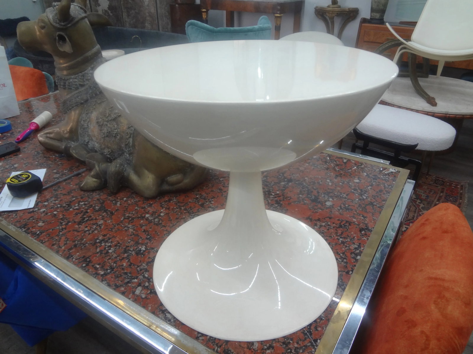 1960s Danish Modern Fiberglass Tulip Table by Oddense Maskinsnedkeri - 9
