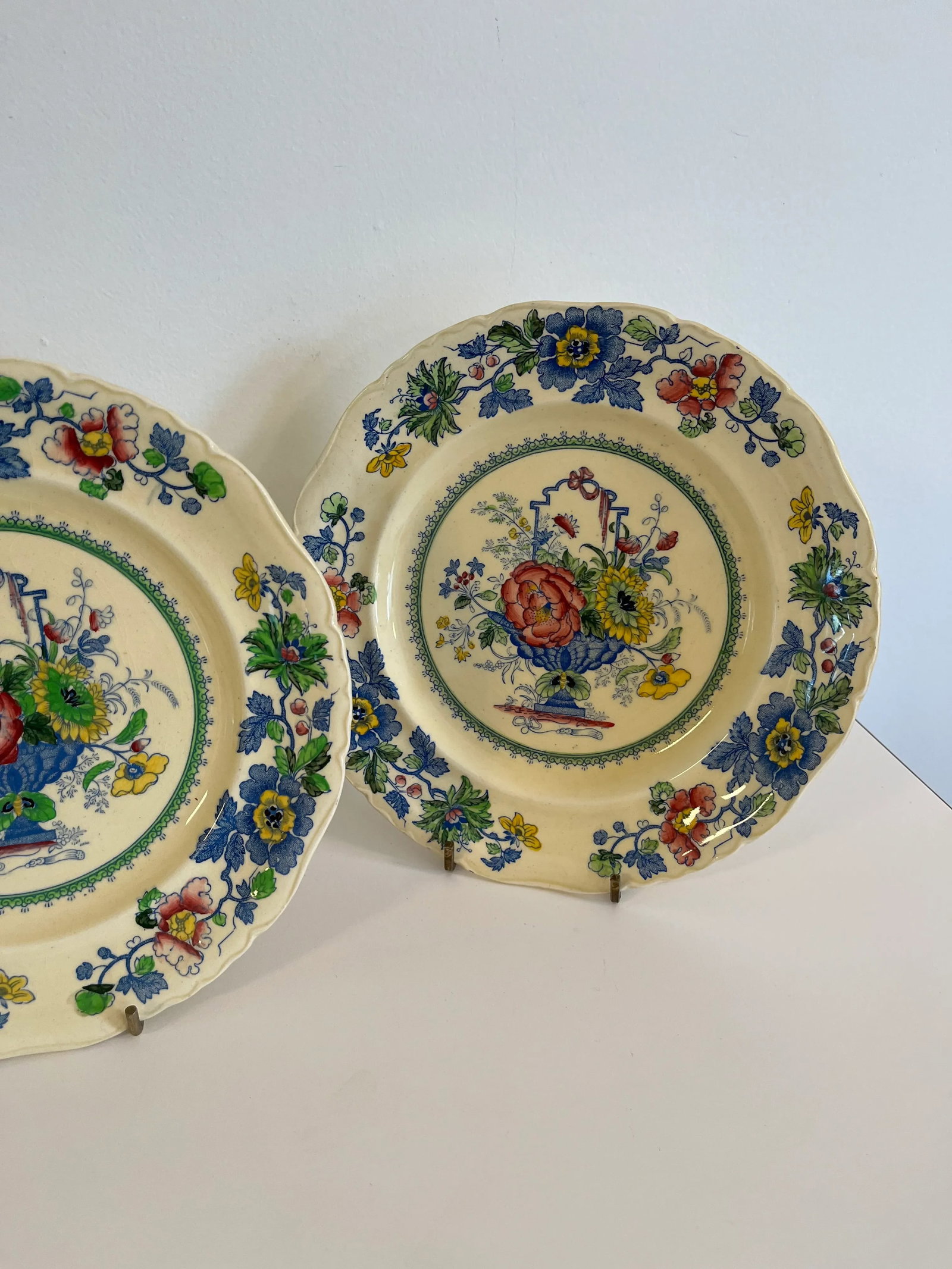 Set of 8 Vintage Mason's Strathmore Ironstone Porcelain Dessert Plates - 4